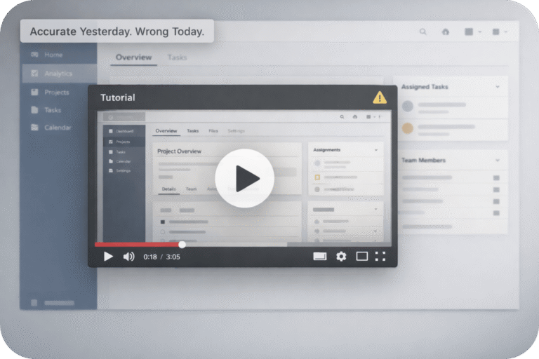 Documentation drift in support: maintainable video as knowledge infrastructure